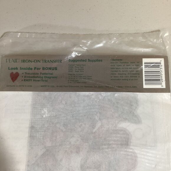 Adorable "Plaid" Teddy Bear by Alma Lynn Iron On Transfer - Picture 4 of 6